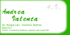 andrea valenta business card